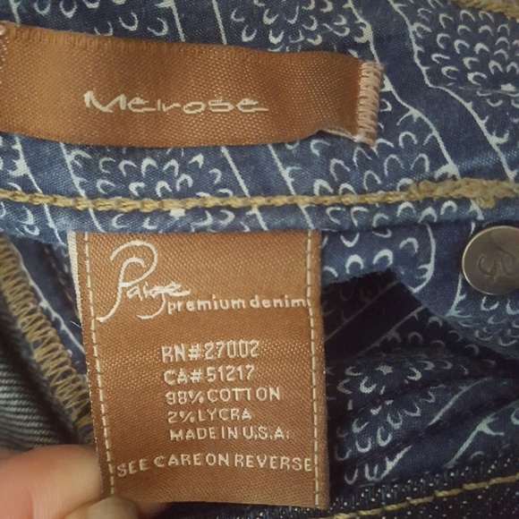 Paige Melrose Straight Leg Dark Wash Jeans - Picture 4 of 6